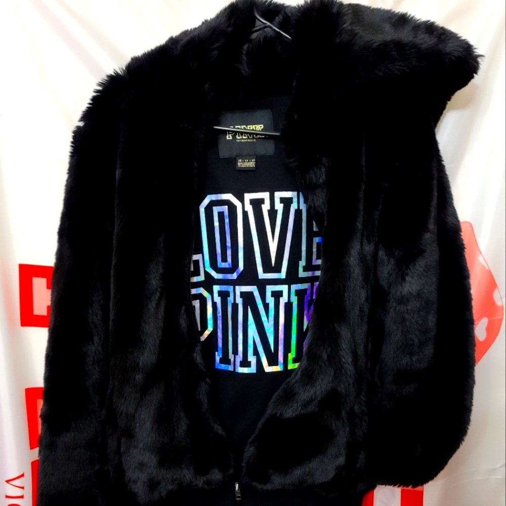 PINK Victoria's Secret HTF RARE Full Fur Jacket Xs NWOT